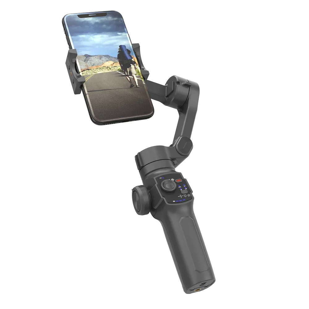 Multifunctional foldable gimbal stabilizer for mobile phones with Ai tracking and fill light