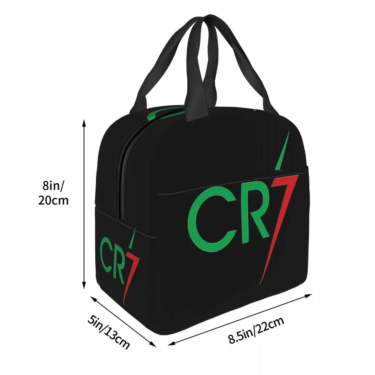 Portugal Soccer Number 7 Lunch Bag Cooler Thermal Insulated Football Gift Lunch Box for Women Work School Food Picnic Tote Bags