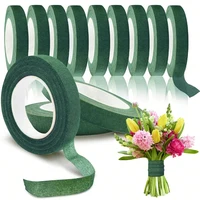 5/10 Rolls Floral Tapes for Bouquet Stem Wrapping, Green Floral Tape for Floral Arranging Craft Wedding Bouquet DIY Accessories