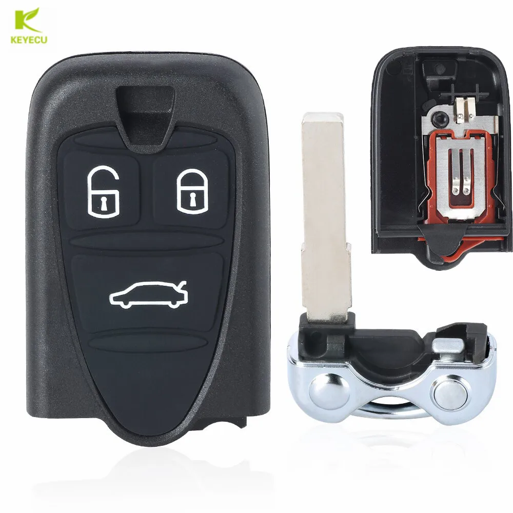 

KEYECU Replacement Smart Key Remote Control Housing Car Key Shell 3 Buttons for ALFA ROMEO 159 Brera 156 Spider 2005-2011year