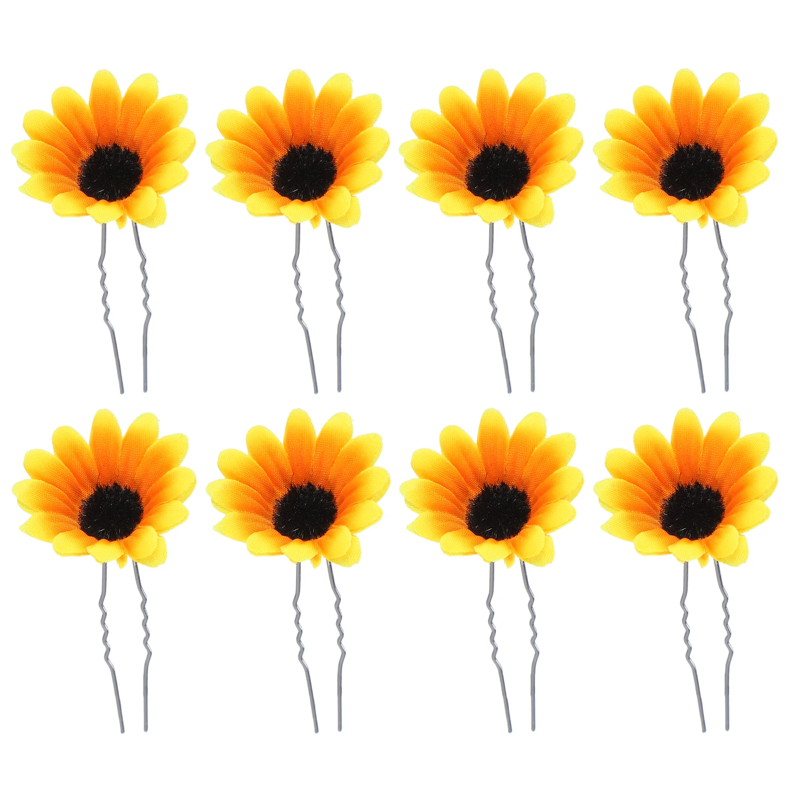 

8pcs Kid Hairpin Fork Sunflower Clips Barrettes Kids Pins Daisy Hairpins Decorative Accessories Girls Styling Aid