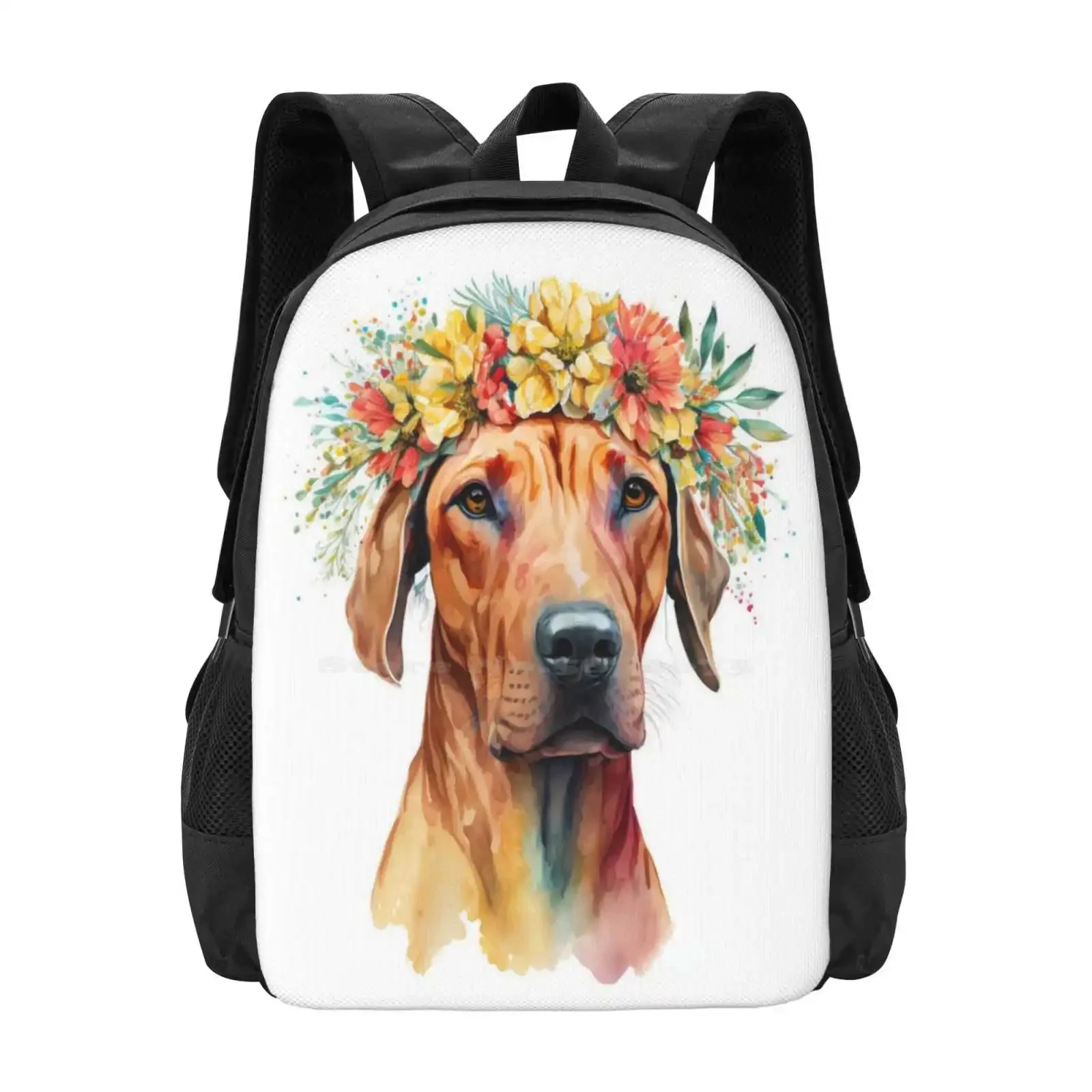 الأصلي الأزهار تاج المائية الروديسي Ridgeback رائجة البيع المدرسية على ظهره حقائب الموضة الروديسية Ridgeback أمي روديسيا #1