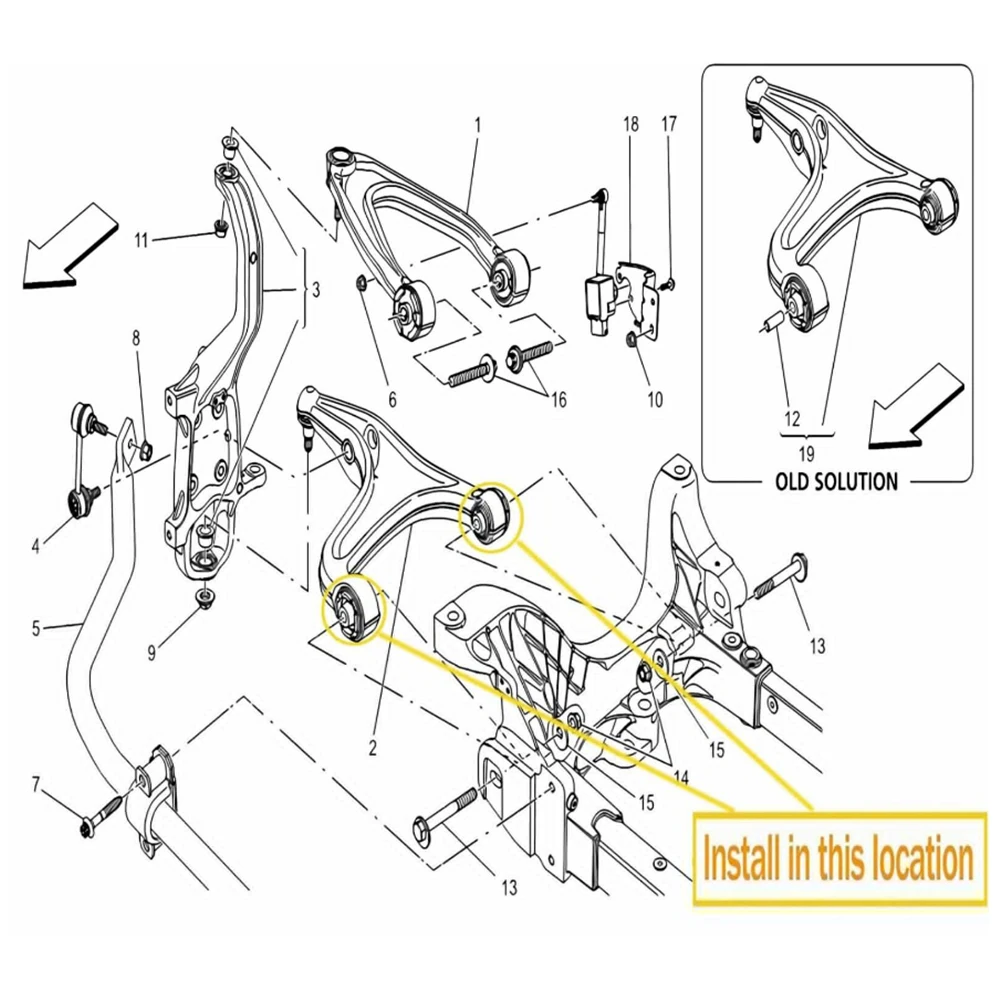 High security High-quality For Maserati NEW Quattroporte Ghibli Front Lower arm Bushing kit OEM：670039029/33