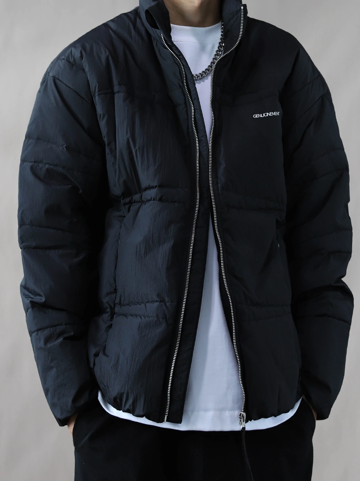 

Мужская утепленная зимняя куртка-пуховик с воротником-стойкой, белая, из нейлона, в американском стиле, для повседневной носки