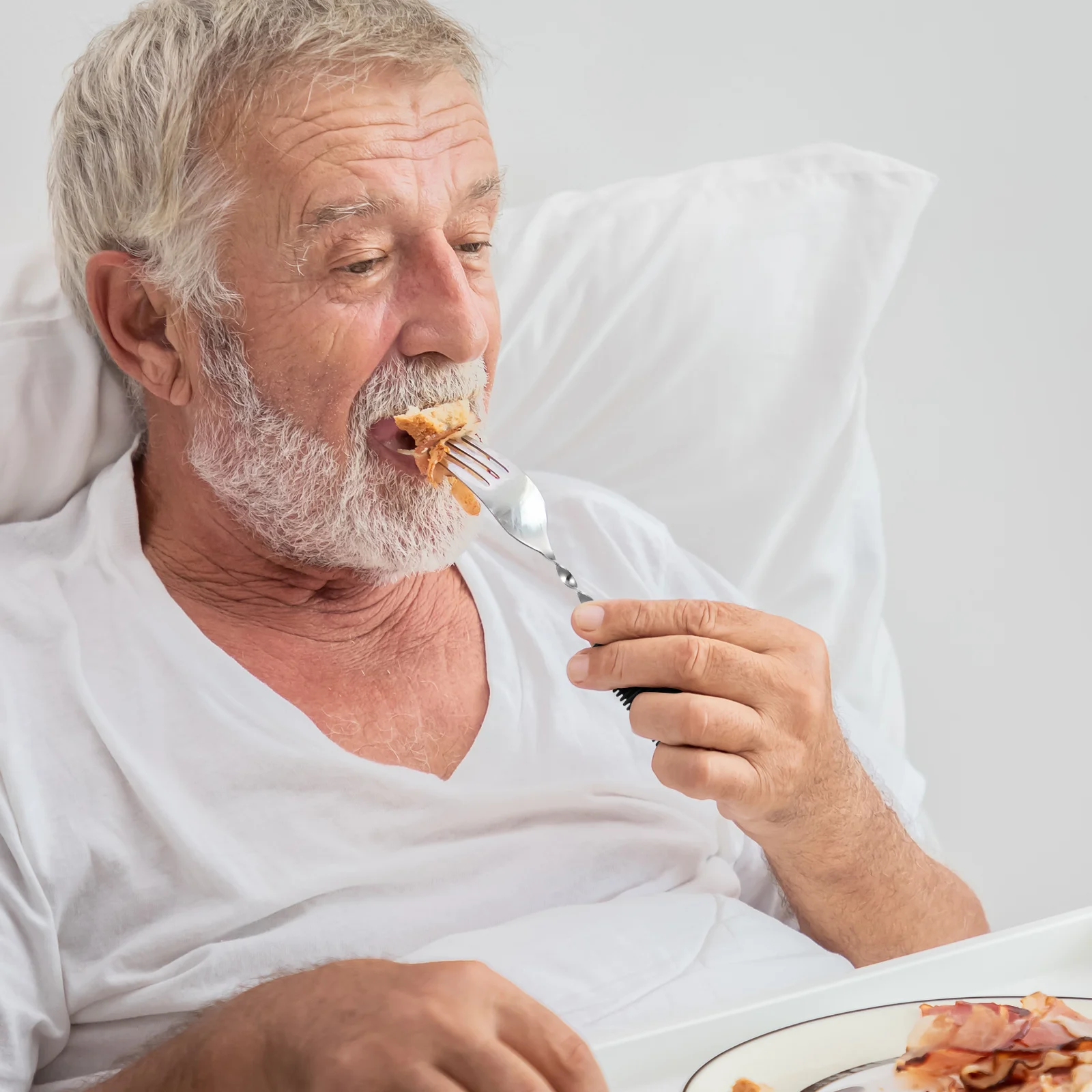 

Adaptive Utensils for Elderly with Curved Spoon Meal Tools Weighted Design Disabled Aid Gadgets Tableware