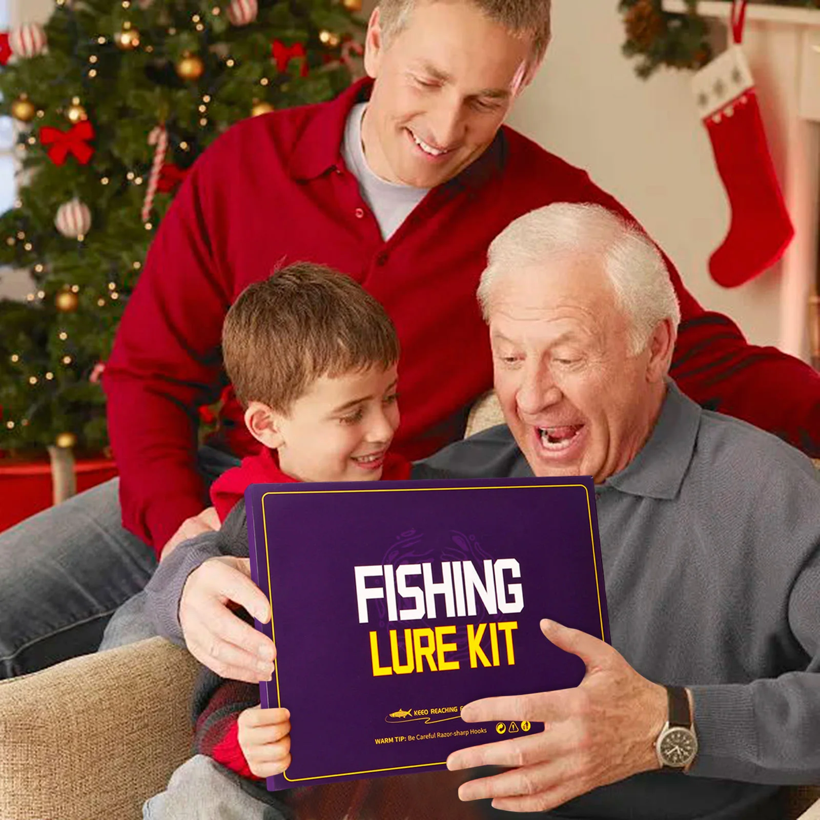 子供向けクリスマスカウントダウン2025フィッシングアドベントカレンダー（男性、大人の釣り人、ティーン、子供向け）60分ビジュアルタイマー