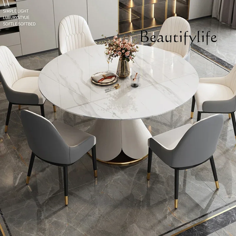 

R Organizer Organiser Modern Dining Table Light Luxury Design Extendable Home Dining Table Center Mesas De Comedor Salon