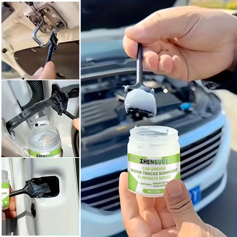 High-Performance Multi-Purpose Automotive Interior Lubricant - Heavy-Duty Door Rails, Window Regulators, Hinges and Lock Grease - Non-Sticky, Corrosion-Resistant, Long-Lasting White Gel Formula, Provi image 4