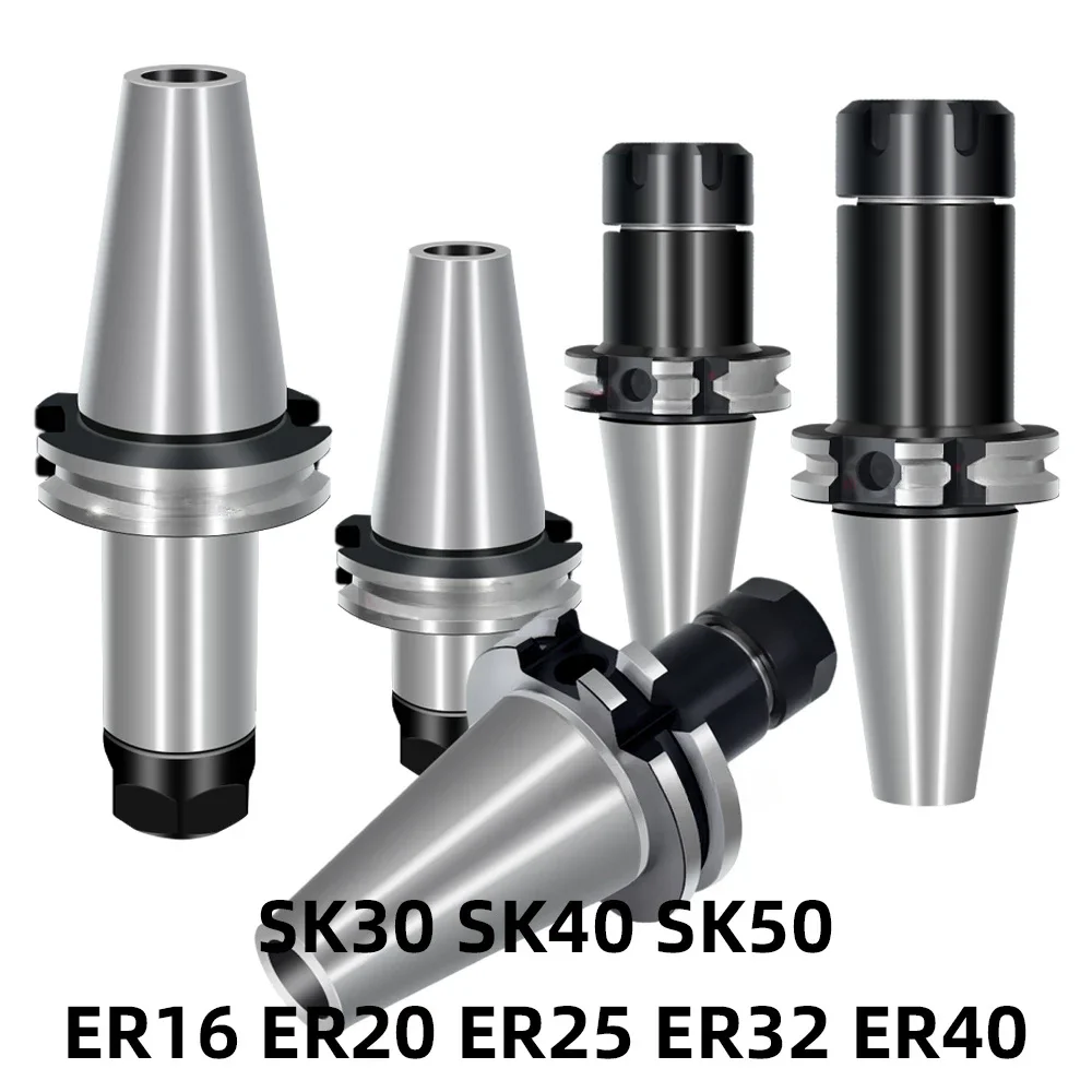 cnc milling tool holder punho da faca centro de usinagem sk din69871 iso30 jt40 jt50 er16 er20 er25 er32 er40 din69871 01