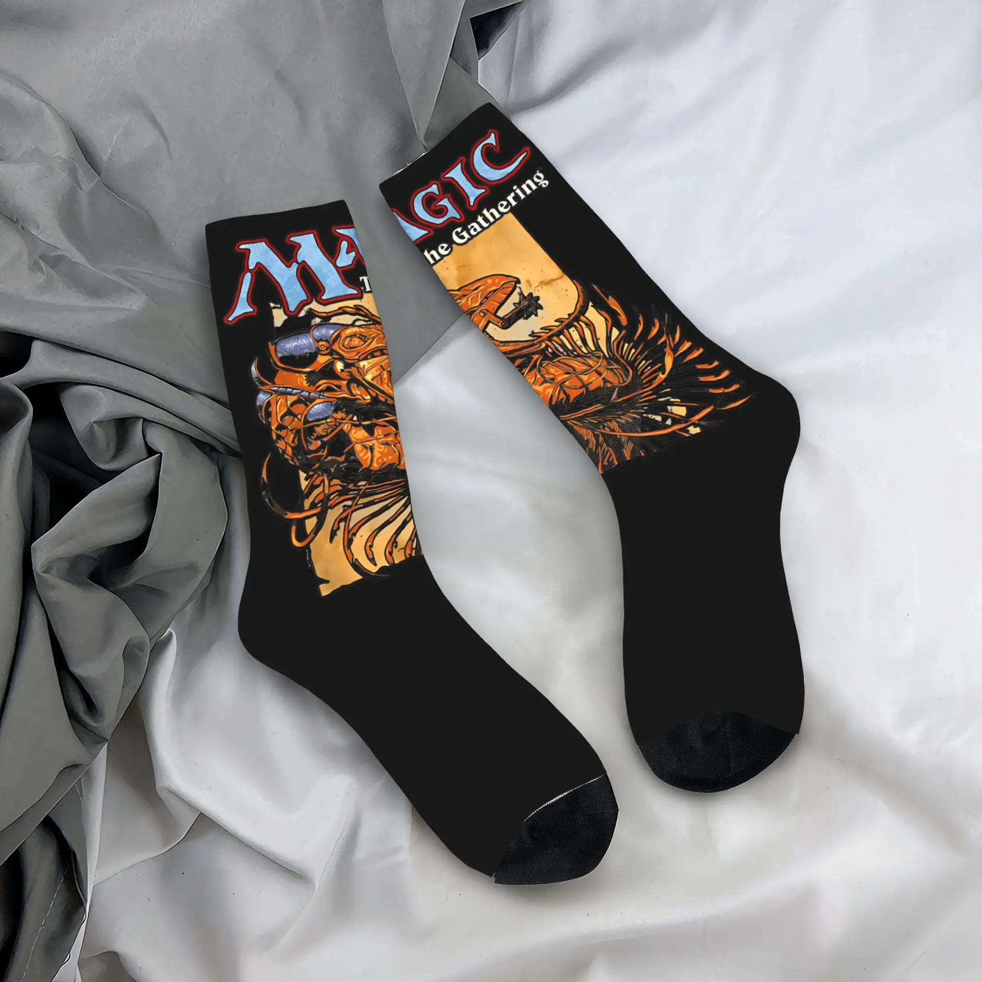 Magic Games Gathering MTG Socks Men's Women's Polyester Funny Happy Card Socks Autumn Winter Middle Tube Socks Gift Stockings