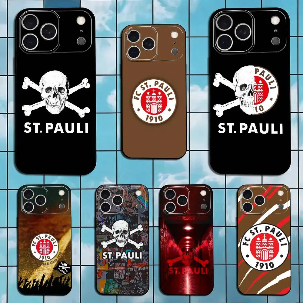 Чехол для телефона F&C St Pauli R-Rapper Streetwear, мягкий, черный, для iPhone 16, 17, 15, 14, 13, 12, 11, X, XR, Plus, Pro, Max, Plus