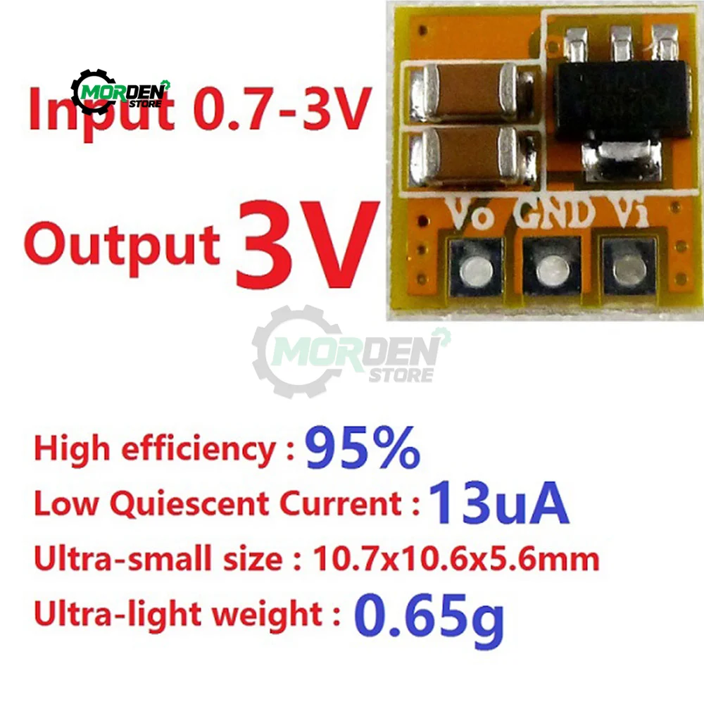 0.7-5V to 3V 3.3V 5V DC DC Boost Converter Voltage Step-up Module Power Supply for Stabilized Power  Electrical Tools