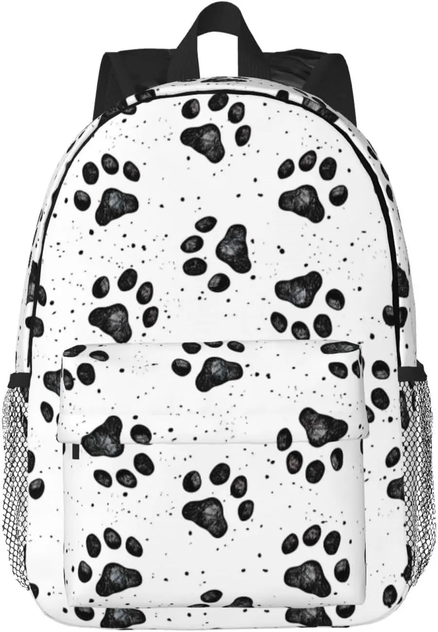 Dog Paw Pattern Print Adults Backpack Lightweight Backpacks For Hiking Work Laptop Backpack Men Women