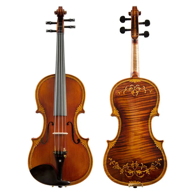 Christina v07 Violin 4/4 hand carved Stradivarius 1716 brown retro Oil Varnish Professional performance Violino with case