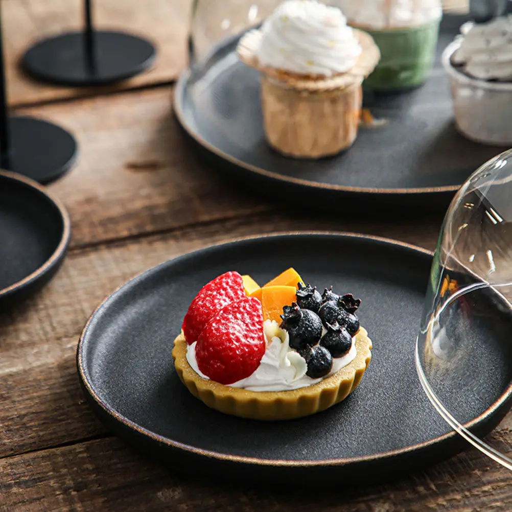 

1Set Premium Glass and Ceramic Cake Stand Set Elegant Dessert Display Tray with Cover for Wedding Birthday Party Fruit Snack