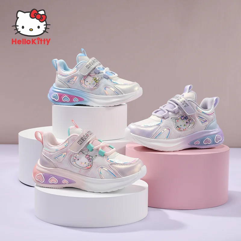 

Hot Sanrio Girl Hello Kitty Kawaii Fashion Sneakers Student Spring and Autumn Seasons Anime Cartoon Child Casual Shoes New Style