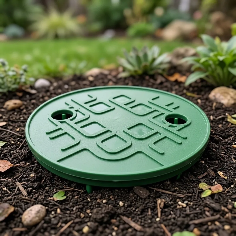6-7 Inches Circular Plastic Sprinkler Valve Box Cover Weather Resistant Spray Valve Protective Lid Replacement Garden Lawn
