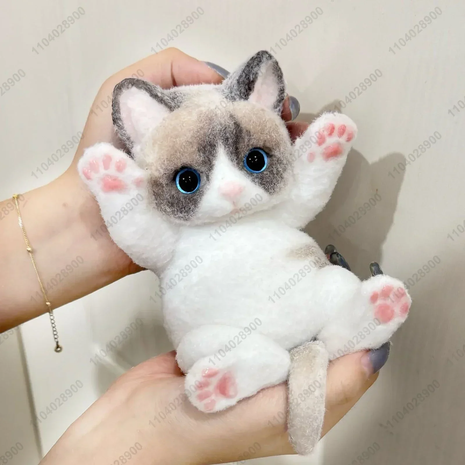 Big Cat Taba Squishy Hand-Painted Super Big Kitty Cat Handmade Fuzzy Kitten Squeeze Toy Mochi Toy Hand Relax Stress Release Gift