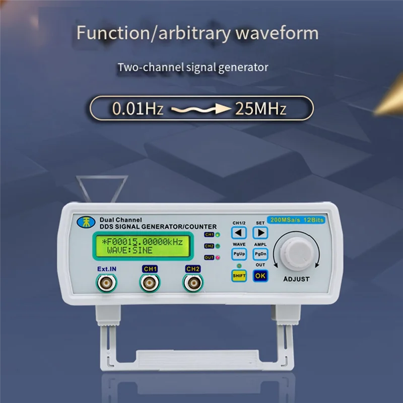Arbitrary Wave Signal Source Generator Counting Frequency Meter Full CNC DDS Dual Channel As Shown ABS With US Plug-Hot