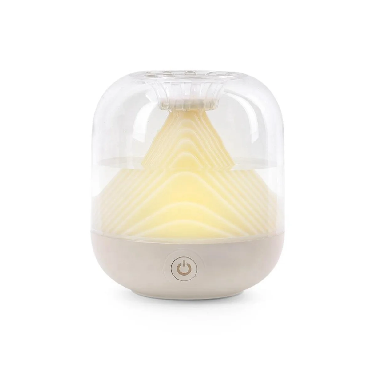 700Ml Air Purification Humidifier Rechargeable 1200MAh Water Atomizer Diffuser Essential Oil Diffuser for Bedroom White