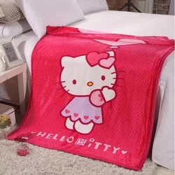 Kocyk na sofę Sanrio 39 x55in witam Kitty Kawaii-miękka, lekka flanela zapewniająca komfort przytulnej drzemki w środowisku AC