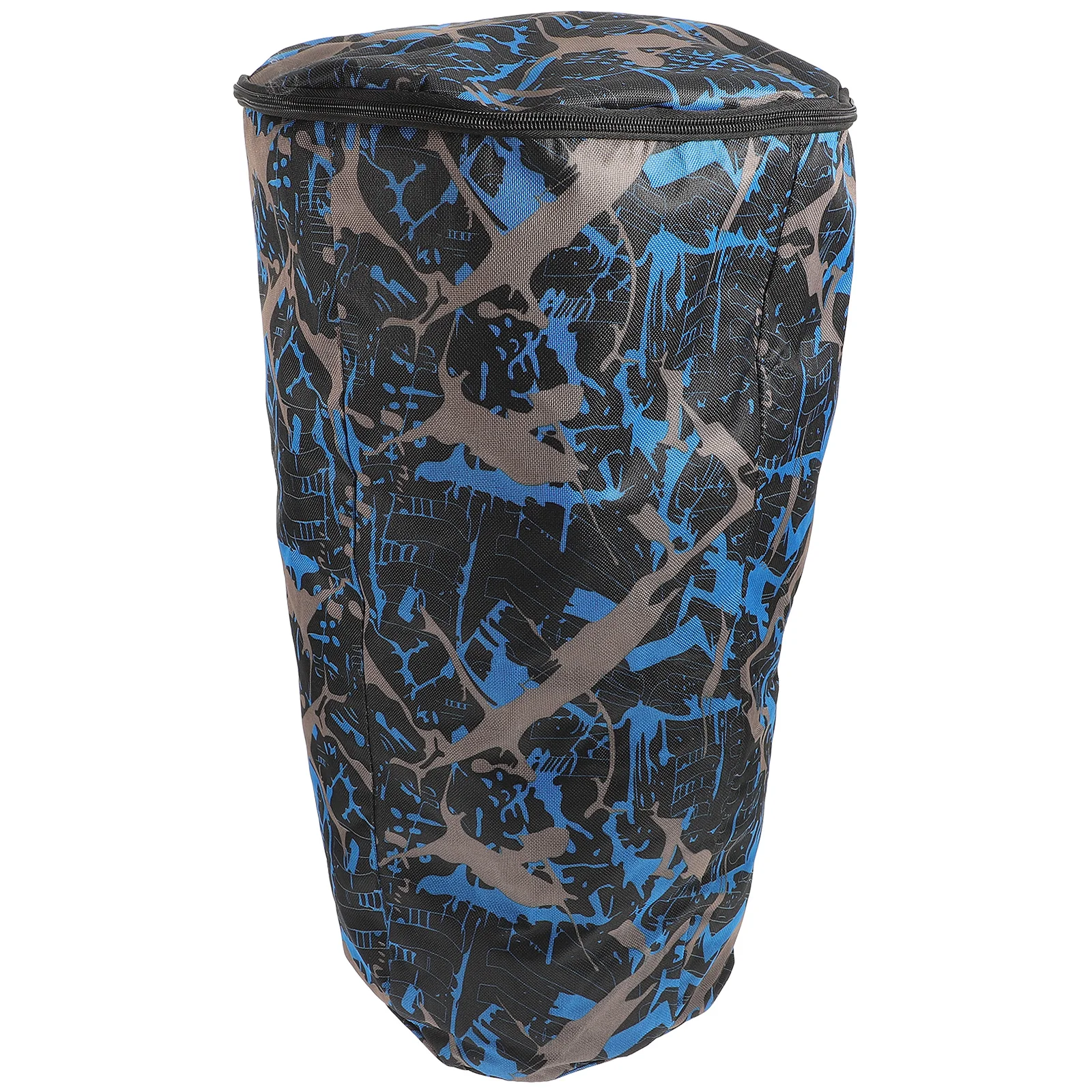 

African Drum Kit Large Tote Bag Oxford Cloth Storage Box Carrying Case Waterproof Camouflage Blue Travel Practical Backpack
