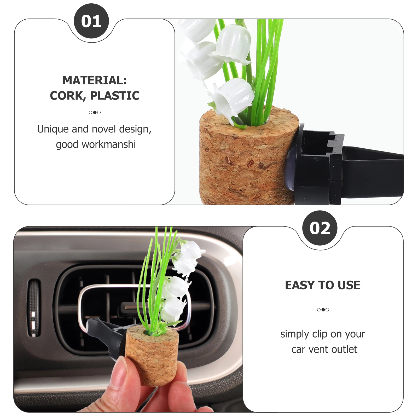 

Car Air Vent Clips Aroma Diffuser Decor Dashboard Creative Auto Fragrance nament Novel Design Easy Use Car Interior Decor Travel
