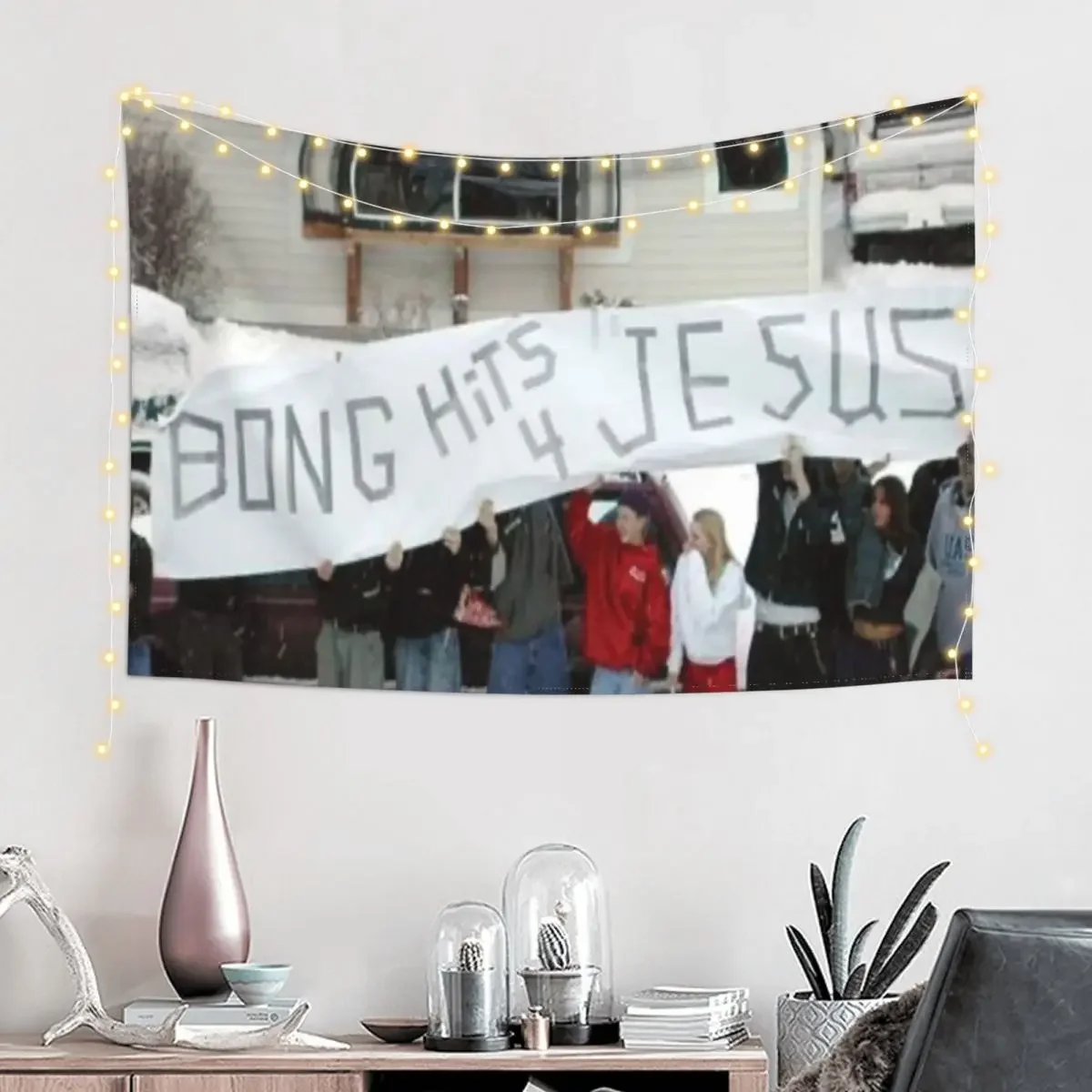 Bong hits for Jesus Tapestry Home Decorations Aesthetic Room Decorations Tapestry