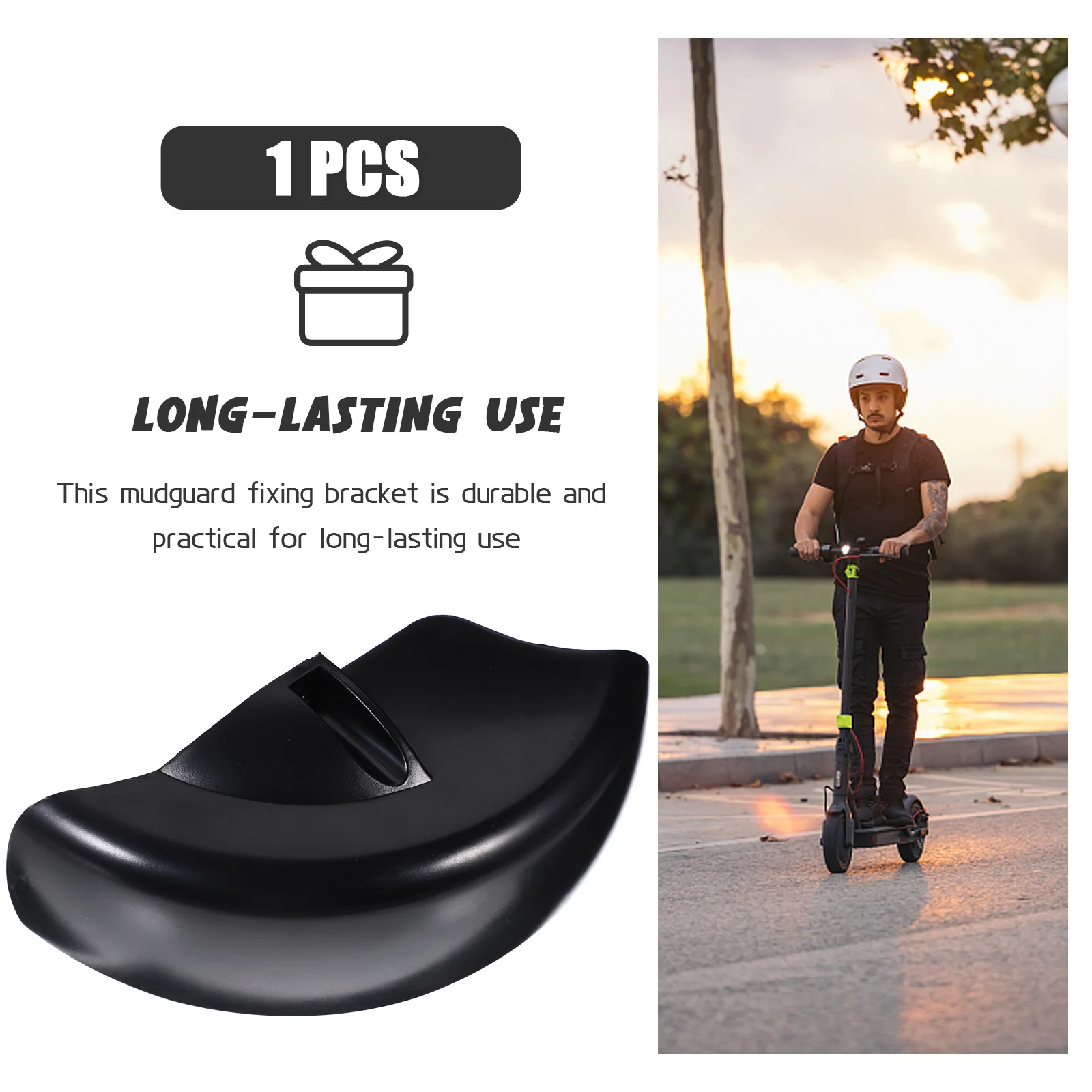 دعامة واقي الطين الأمامية من الفولاذ، ملحقات بديلة للسكوتر، دعم ممتص للصدمات، رف واقي الطين للسكوتر المتين #3