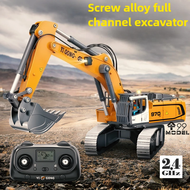 

RC Mini Excavator 1/50 RTR 970 RC Excavator Electric Simulation Engineering Vehicle Model with Light Sound System Boy Toy Gift