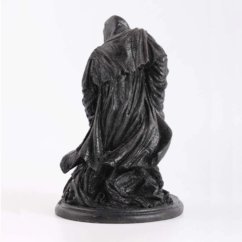 Holy Death Statue Standing Religious Decorative Figurine Grim Reaper Holding Scythe Statue Altar Halloween