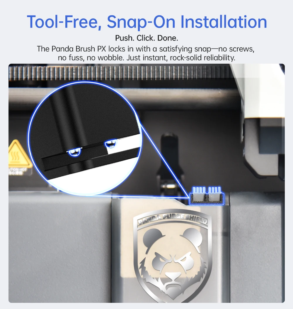 فرشاة BIGTREETECH Panda PX & Panda Purge Shield، فرشاة فوهة ممسحة السيليكون، غسيل مثبت على السطح لـ Bambulab P1 X1