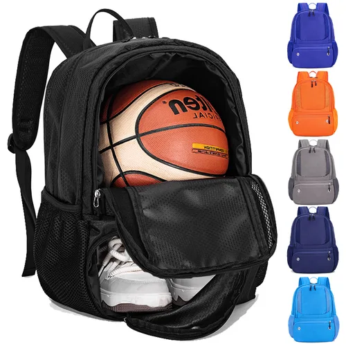 Mochila de baloncesto, bolsa deportiva grande con soporte para pelotas separado, compartimento para zapatos apto para fútbol, voleibol, natación, gimnasio, viajes