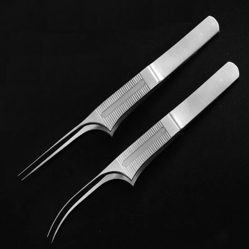 Beauty and plastic surgery 12cm implant forceps implanted with hair and hair transplant forceps fine tissue forceps 0.3mm straig