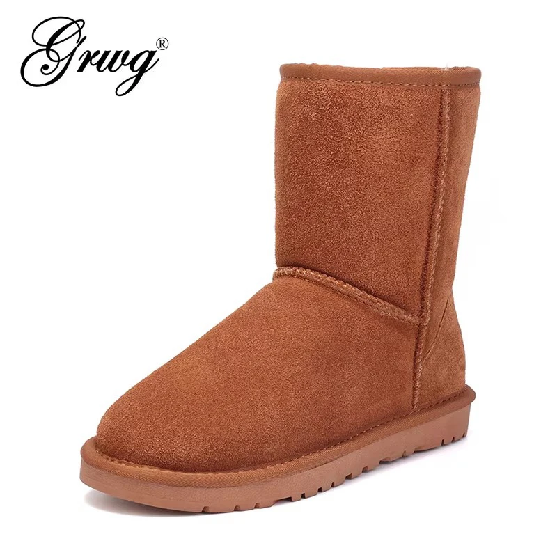 

Зимние сапоги из 100% натуральной кожи, женские сапоги высшего качества, австралийские ботинки, зимние женские ботинки, теплые Botas Mujer