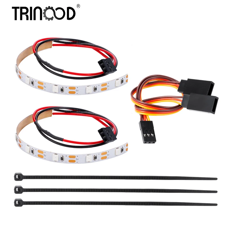 TRINOOD RC Car Chassis LED Lights Bar Lamp Strip for 1/14 Mojave Grom Mega 380 1/18 Granite Grom Typhon Grom Accessories