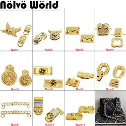 K Gold Metall Wiederum Twist Schlösser Für Frauen DIY Handtaschen Geldbörse Taschen Schulter Tote Snap Umklammert Magnetische Schnallen Hardware Zubehör