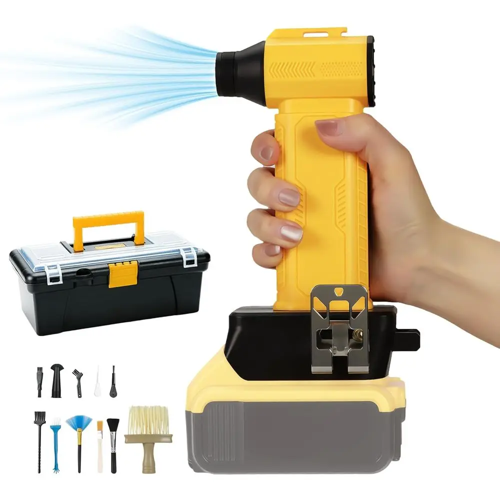 

Compred Air Duster CordlDust Blower or 20V Battery, 130000RPM BrushlTurbo an Handheld Mini Jet Dry Blower or Keyboard Car Campin