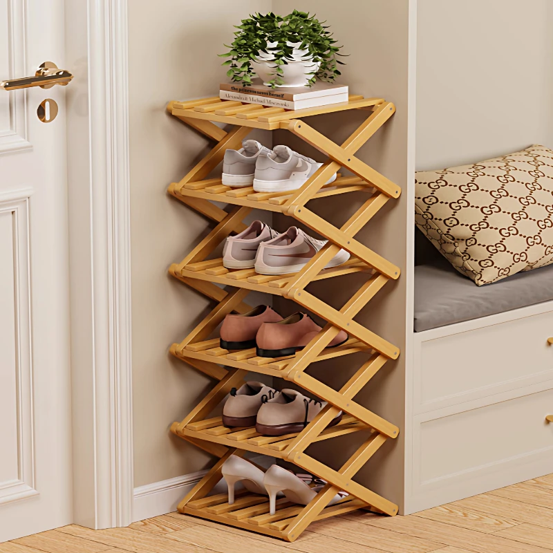 

Shoe rack Small narrow household door multi-layer folding simple shoe rack Dormitory rental rooms are free of installation 신발장