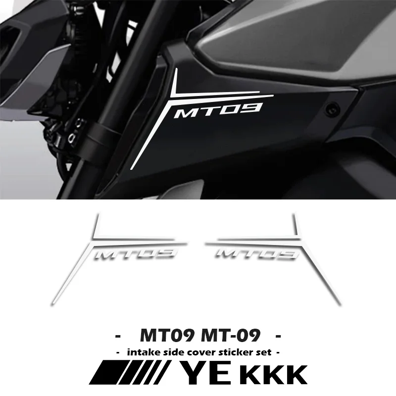 For YAMAHA MT-09 Air Intake Side Cover Sticker Set Cowling Shell Sticker Decal Custom Hollow Out MT09 LOGO M9109