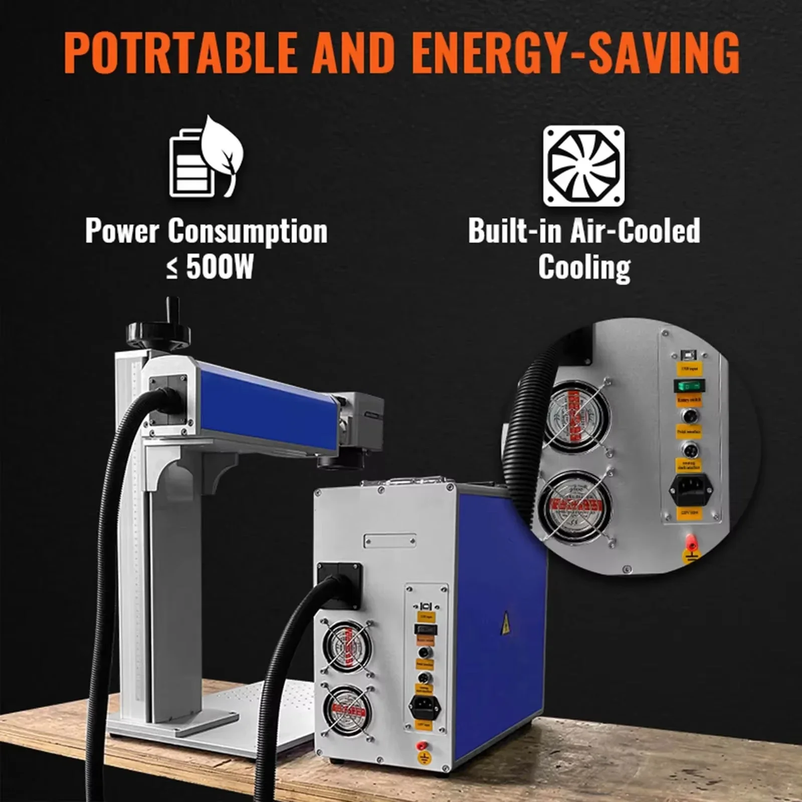 SIHAO Laser Marking Machine 20-50W Fiber Laser Engraving Machine Metal Stainless Steel Cutting Gold Silver Ring Laser Engraver