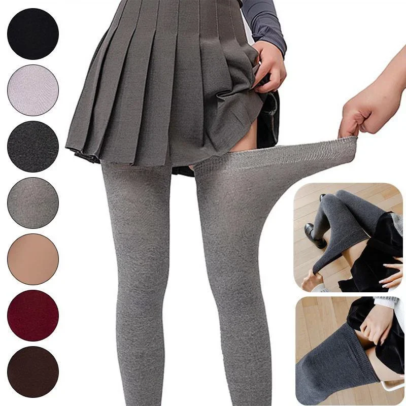 Chaussettes hautes super élastiques pour femmes, bas au-dessus du genou, chaussettes longues, chaussettes de yoga douces, grande taille