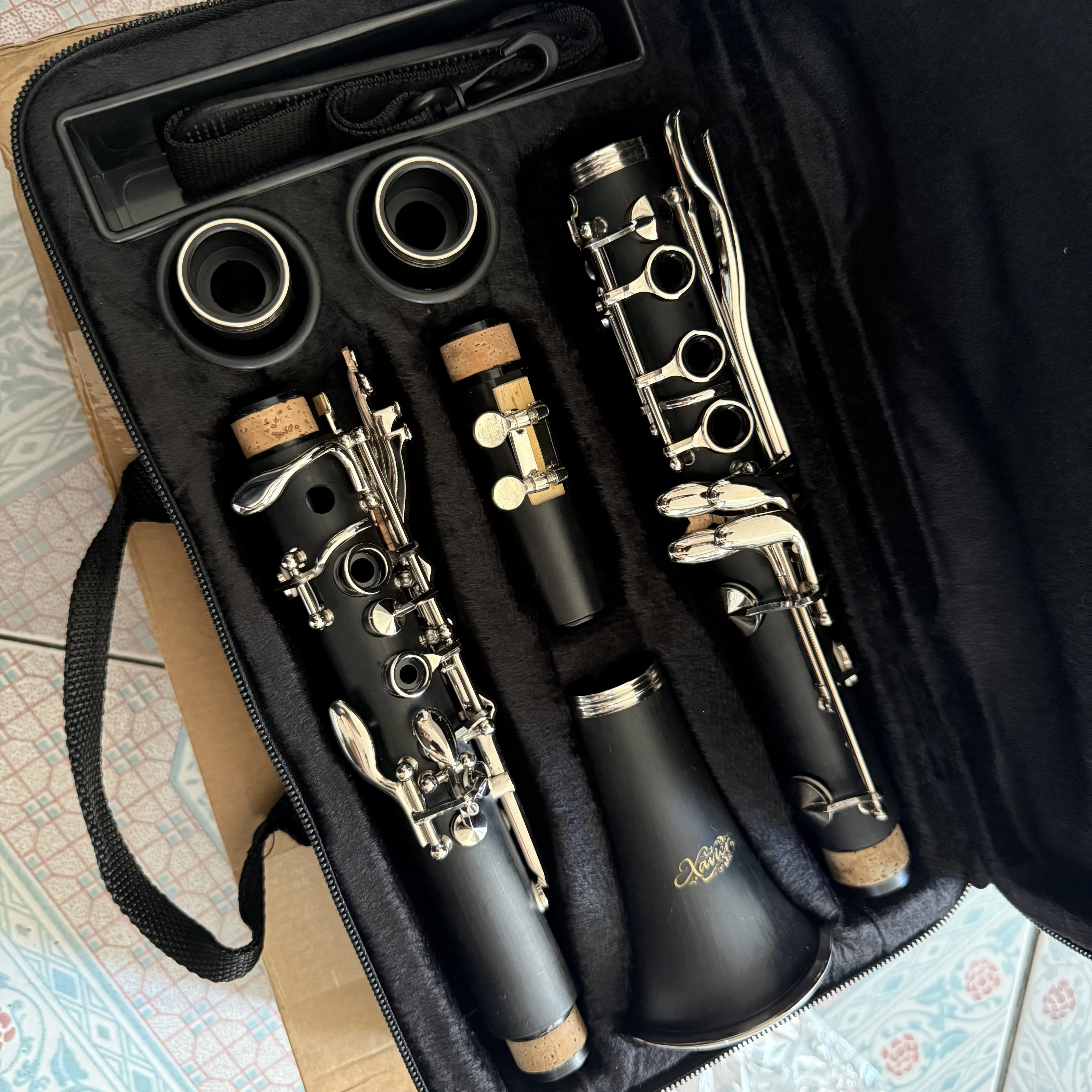 Xavier Clarinet 17 Keys 6 Rings Black Blackwinds Clarinet For Professional Woodwind Instruments With Parts Accessory