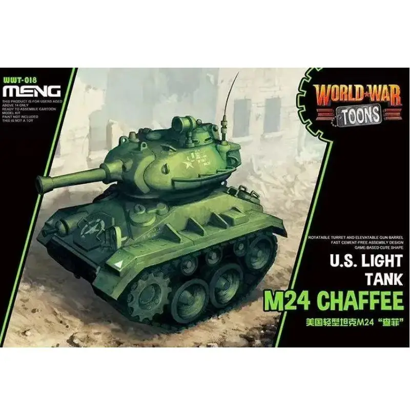 MENG MODELO WWT-018 Q versão EUA LIGHT TANK M24 Kit de modelo de CHAFFEE