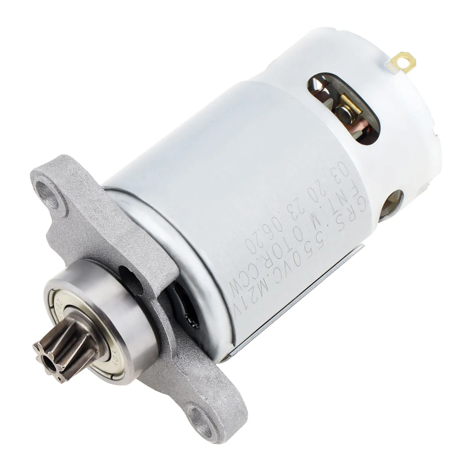 21V 8 Teeth RS550 DC Motor Power Reciprocating Electric Saw Motor 8 Teeth Electric Saw Motor with Helical Teeth Gear