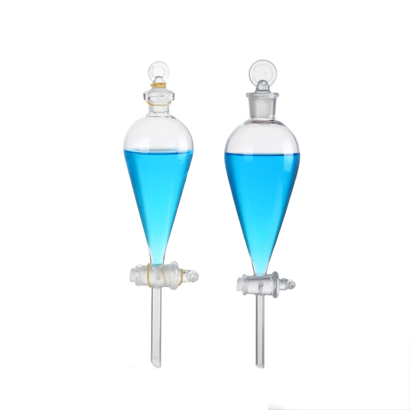 

Pear-shaped separatory funnel glass piston oil and water separator laboratory drip extraction dispenser 30-10000ml