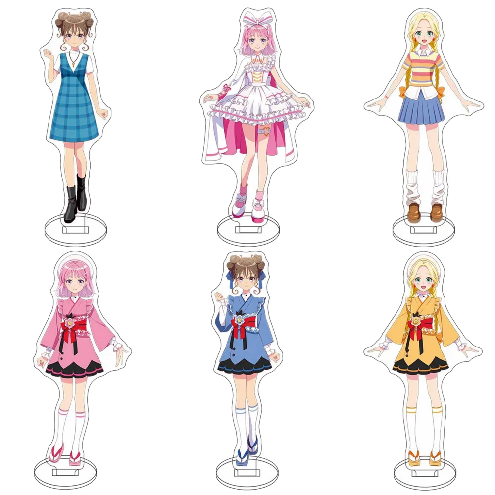 2025 New Anime 15PCS Maebashi Witches Acrylic Stand Model Figure Cosplay Characters Ornament Accessories Goods Collection Gifts