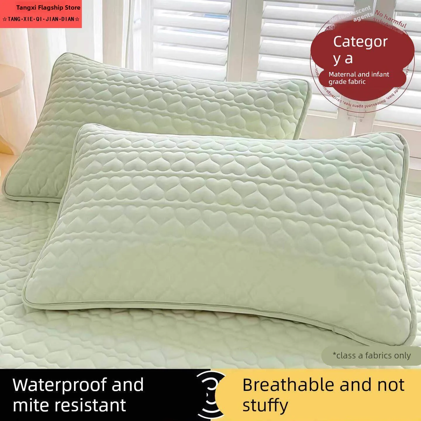 Thickened Protective Pillowcase Pair Cotton Anti-Mite Sweatproof Breathable Pillow Covers for Home Use Adult New Style