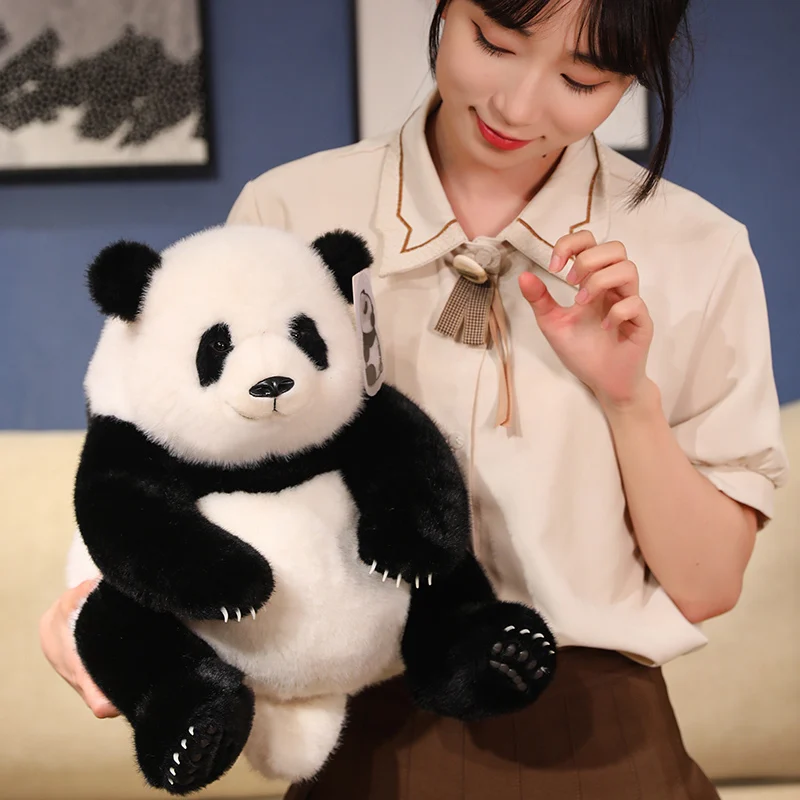 33cm Simulation Real Life Star Riesen Panda Huahua Plüschtiere Puppe niedlichen Stofftiere weichen Bären Panda Spielzeug für Kinder Geburtstags geschenk