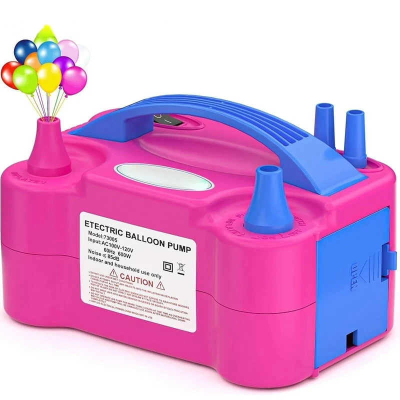 

High Voltage Double Hole AC Electric Balloon Inflator Pump Inflate Portable Air Pump Blower for Balloon Decorating